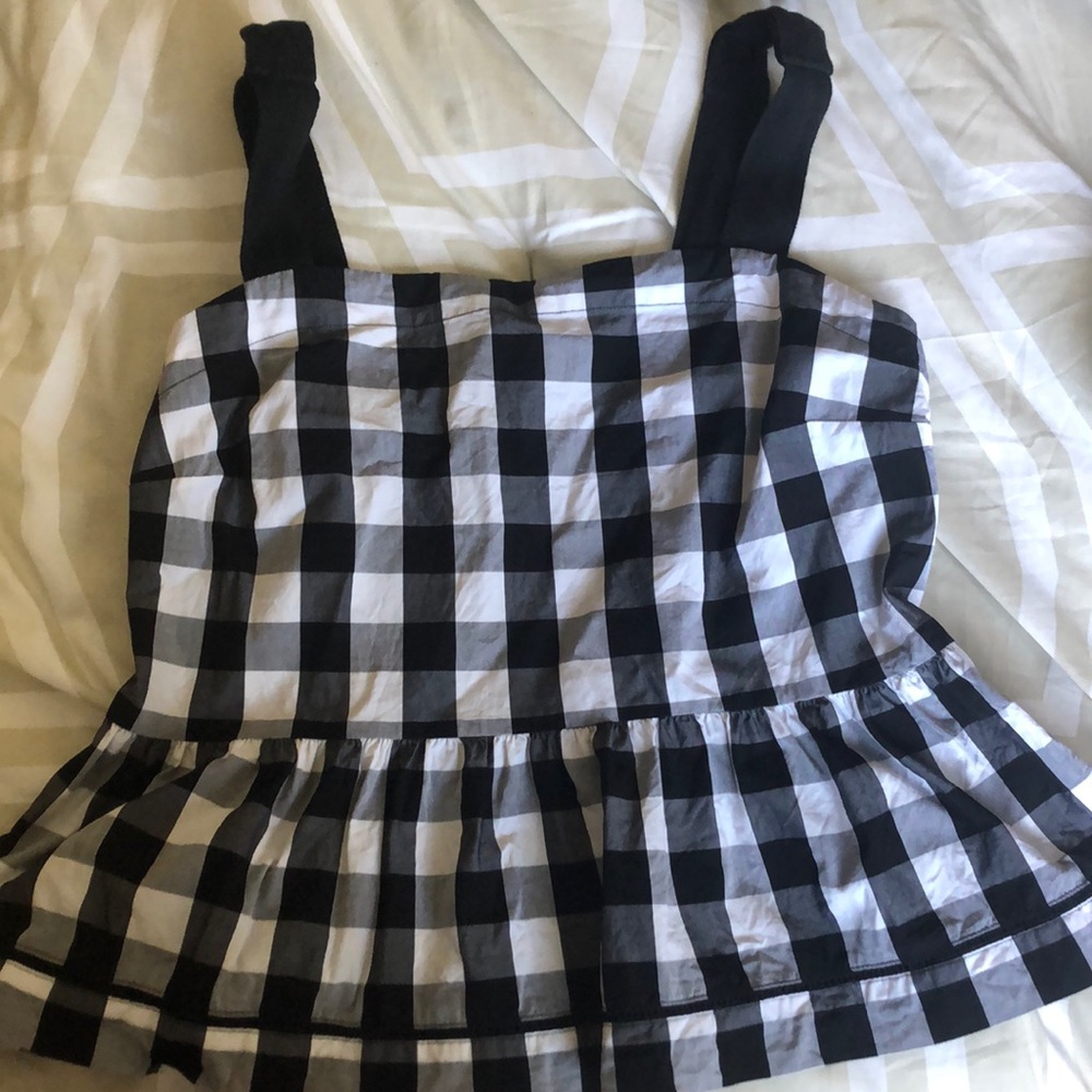 Kate Spade gingham peplum top 14